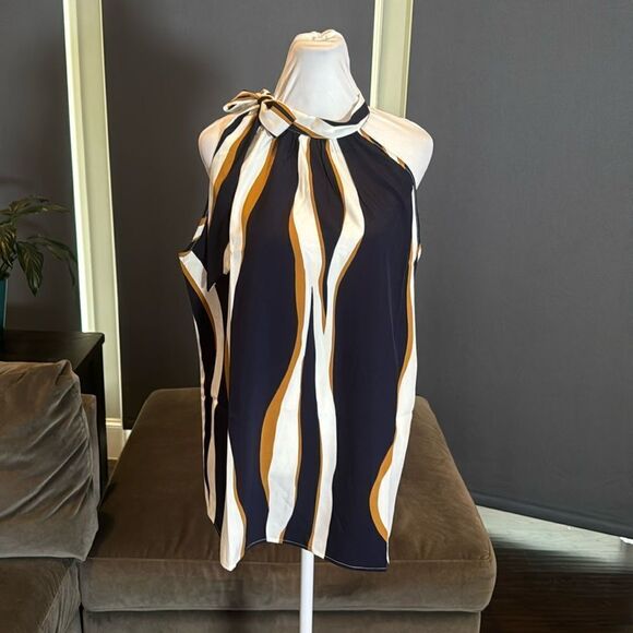 Women’s Halter Neck Casual Loose Top Blouse Side Bow Tie Size 3XL NWT - Picture 1 of 7